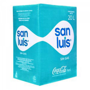 Caja de Agua de mesa San Luis  20 lt.