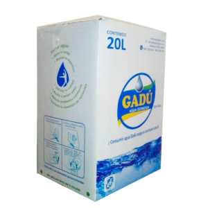 Caja de agua ozonizada de mesa Gadú 20 litros con caño